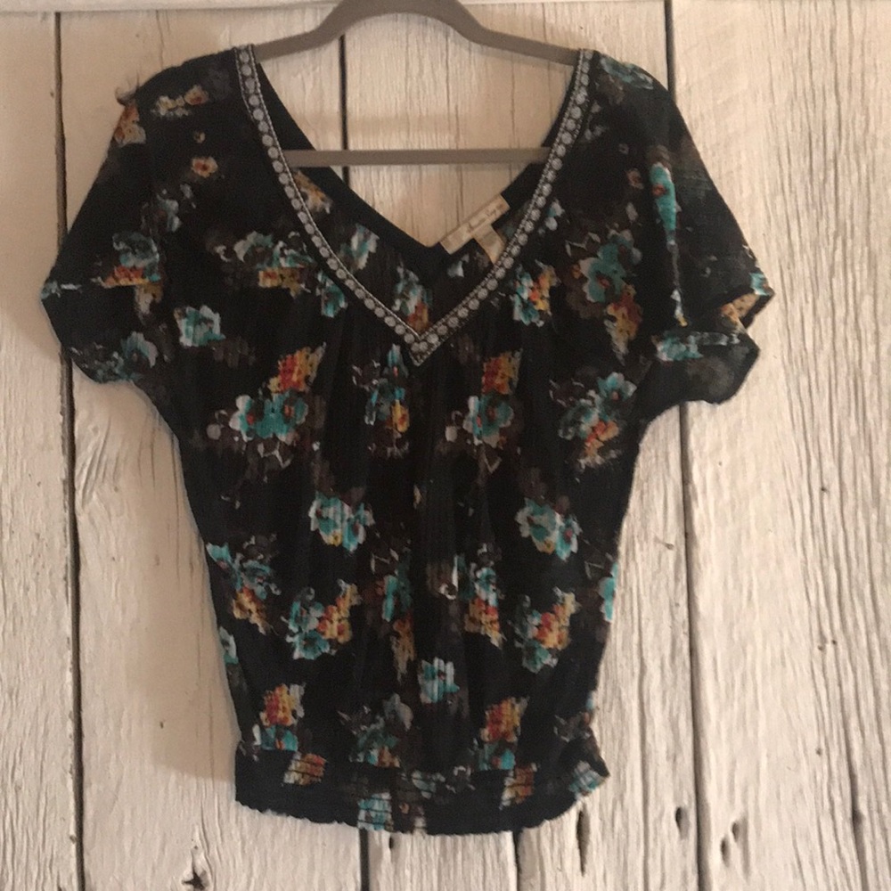 Floral v-neck shirt